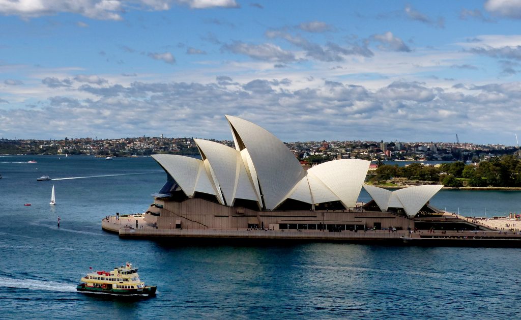 Sydney Opera House featuring iconic sculptural façades and innovative architectural engineering in Australia