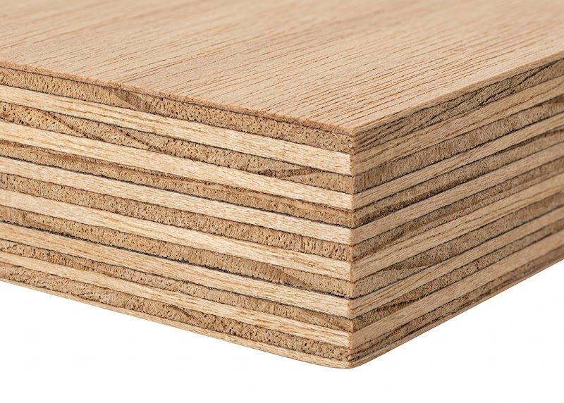 Plywood composite wood used for both interior and exterior home applications